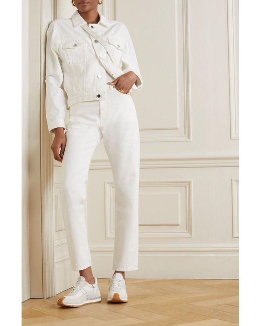 Loulou de Saison White Wular High-rise Straight-leg Jeans