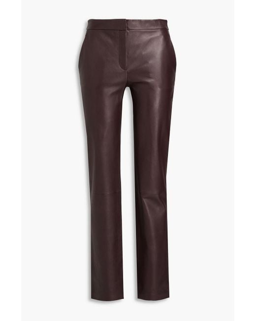 Theory blue suede deals stretch leather pants