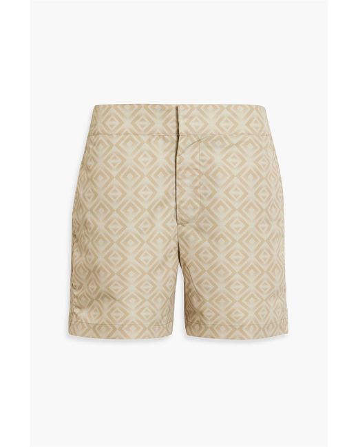 Frescobol Carioca Natural Short-length Printed Swim Shorts for men
