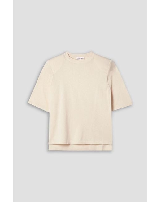 Altuzarra Natural Lilou Oversized Silk And Cotton-Blend Jersey T-Shirt