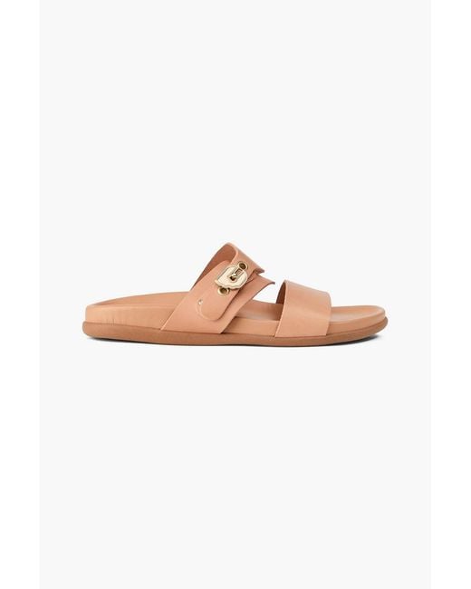 Ancient Greek Sandals Pink Latria Leather Sandals