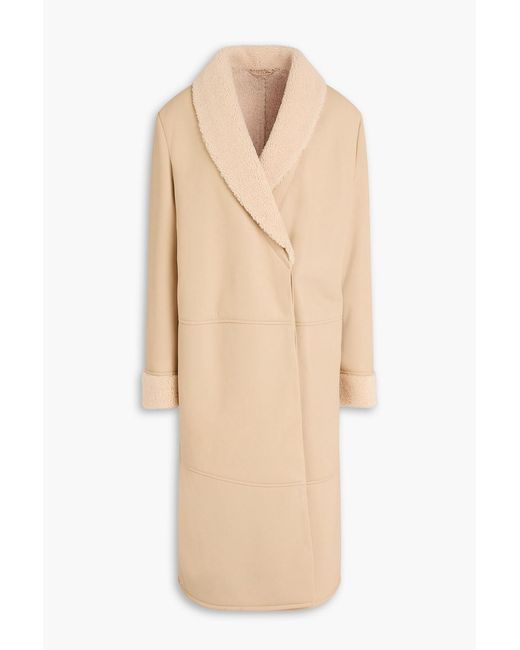 Loulou de Saison Brown Elbe Double-breasted Shearling Coat