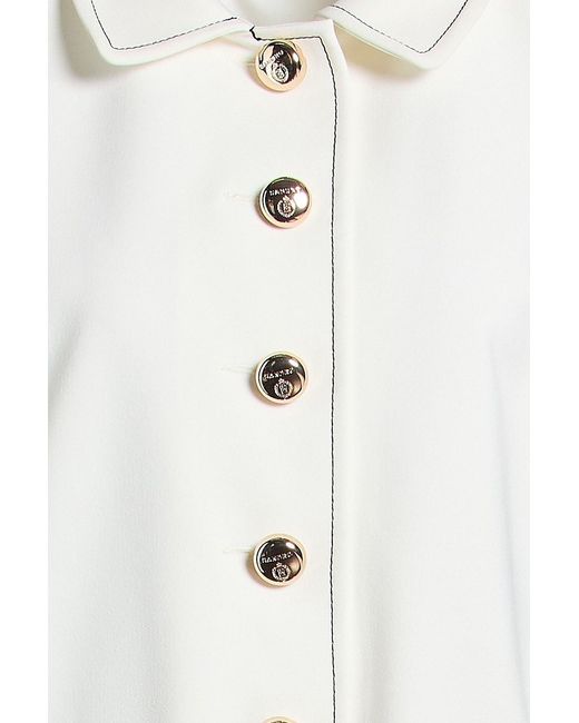 Sandro White Stretch-crepe Mini Dress