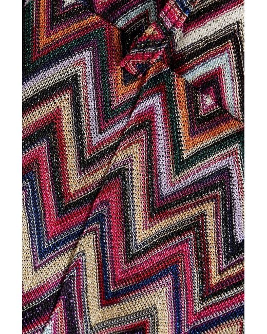 Missoni Metallic Crochet-knit Flared Pants