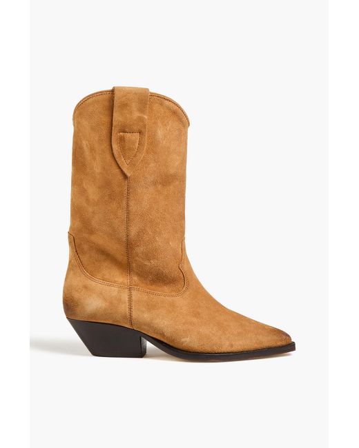 Isabel Marant Brown Duerto Suede Ankle Boots