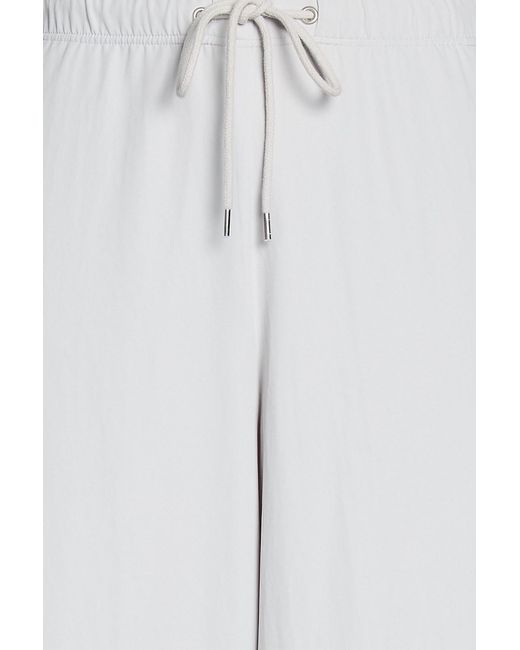 James Perse White Sateen Wide-Leg Pants