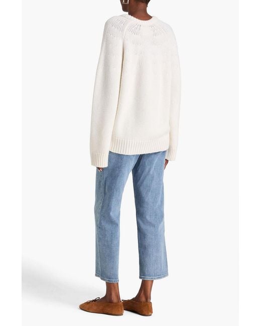 Lisa Yang White Cashmere Sweater