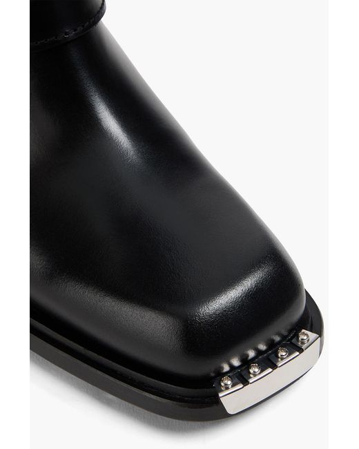 Sandro Black Studded Leather Boots