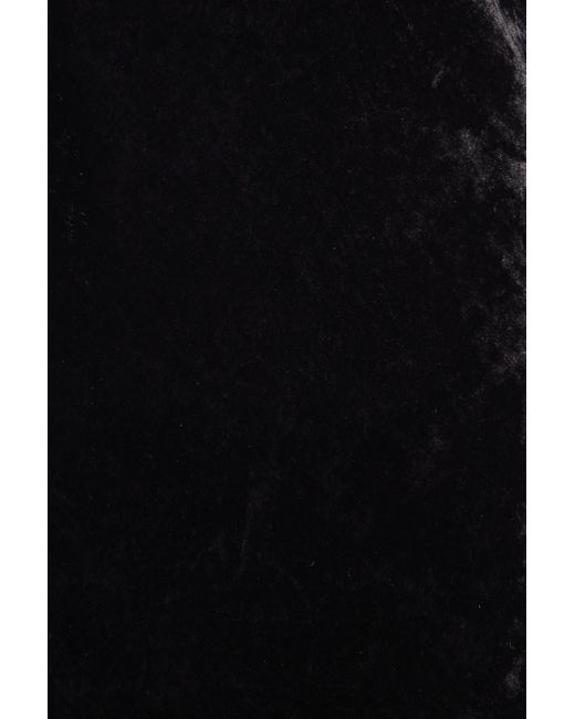 Claudie Pierlot Black Lace-trimmed Velvet Midi Slip Dress