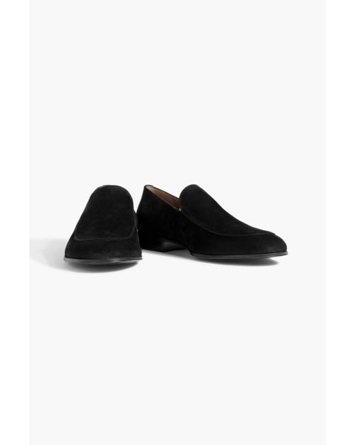 Gianvito Rossi Black Suede Loafers for men