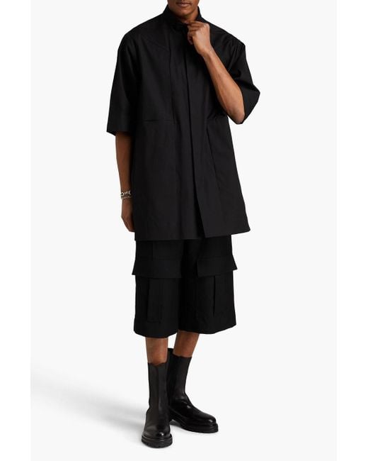 Rick Owens Oversized-hemd aus stretch-baumwolle in Black für Herren
