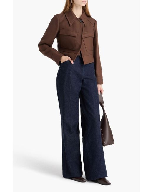 Joseph Brown Cranbrook cropped jacke aus twill aus einer wollmischung