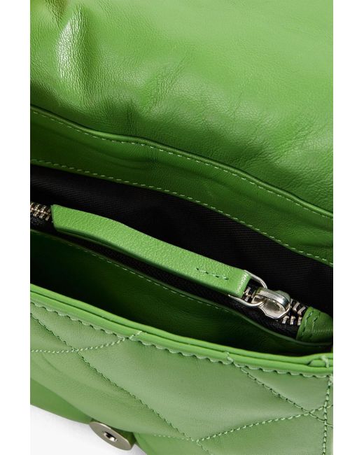 Stand Studio Green Hestia Quilted Leather Tote