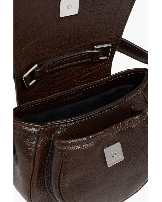16Arlington Brown Kiks Pebbled-leather Shoulder Bag