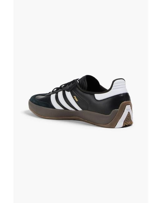 Adidas Originals Black Puig Samba Leather And Suede Sneakers for men