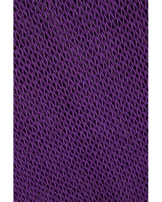 Khaite Purple Opal Cotton-blend Crochet-knit Maxi Dress