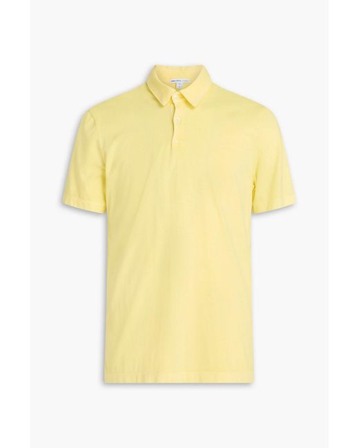 James Perse Yellow Cotton-Jersey Polo Shirt for men