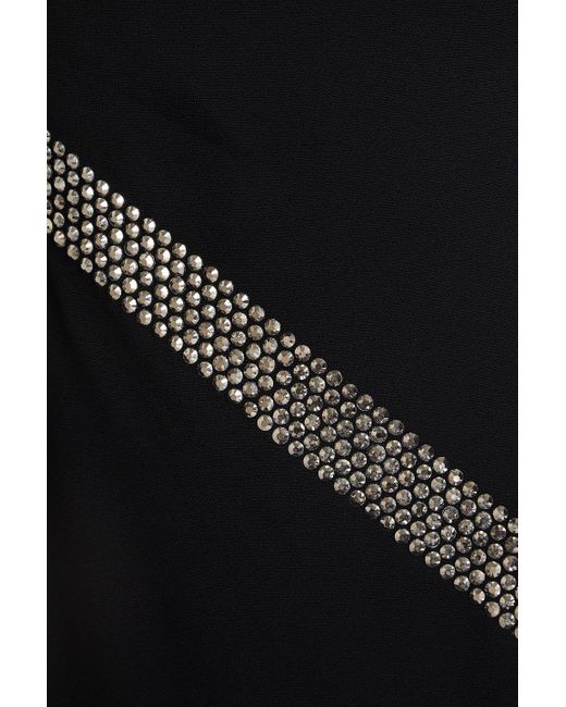 Stella McCartney Black One-shoulder Crystal-embellished Crepe Maxi Dress