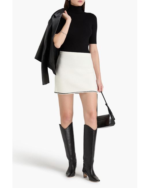 Theory Natural Merino Wool-Blend Mini Skirt