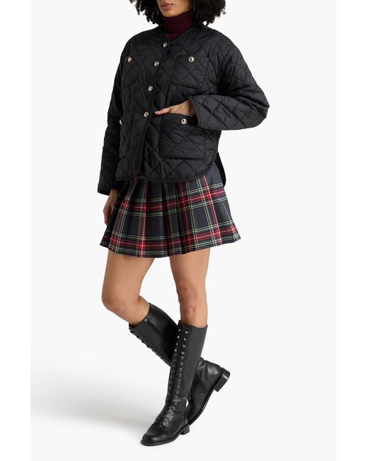 Maje Black Quilted Shell Jacket