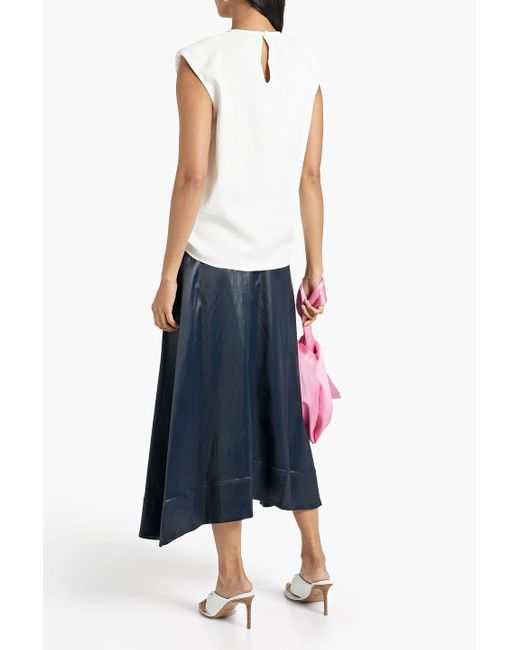 Tibi White Stretch-crepe Tank