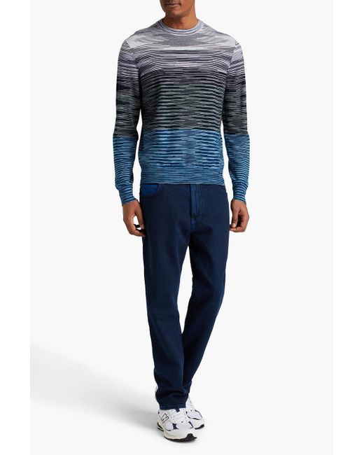 Missoni Blue Space-dyed Wool Sweater for men