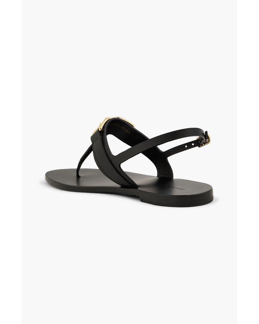 Bally Black Positano Embellished Leather Slingback Sandals