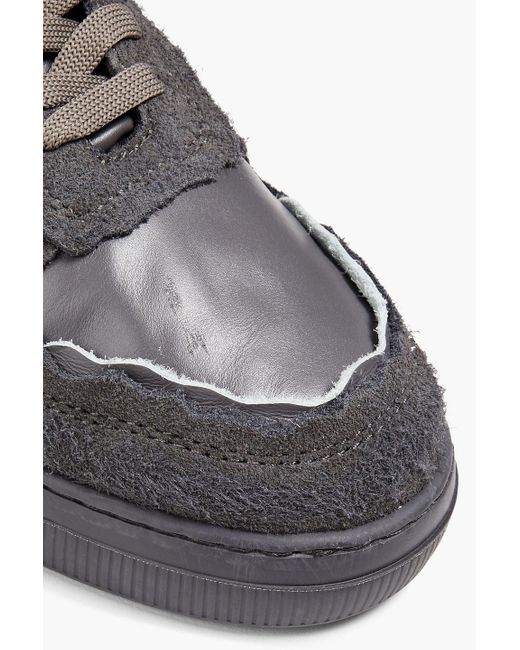 MSGM High-top-sneakers aus leder mit velourslederbesatz in Gray für Herren