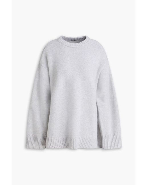 Loulou de Saison Gray Safi Merino Wool And Cashmere-Blend Sweater