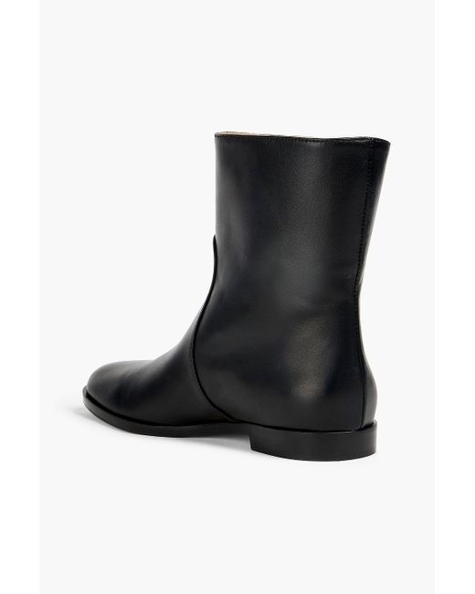 Sergio Rossi Black Leather Ankle Boots