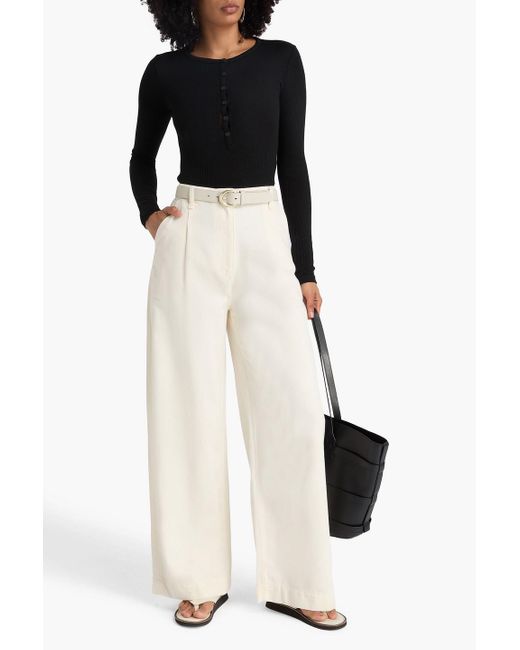 Rag & Bone Black Ribbed-Knit Top