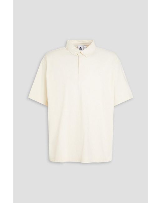 Adidas Originals Natural Cotton-piqué Polo Shirt for men