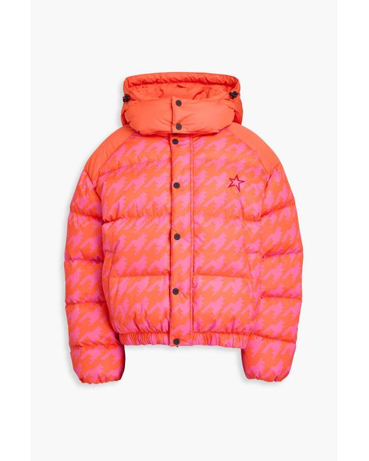 Perfect Moment Red Quilted Houndstooth Ski Jacket