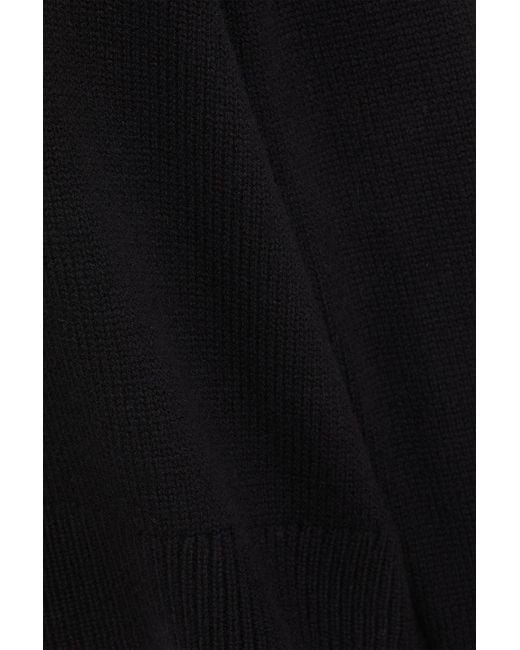 Theory Black Cropped Cashmere Sweater