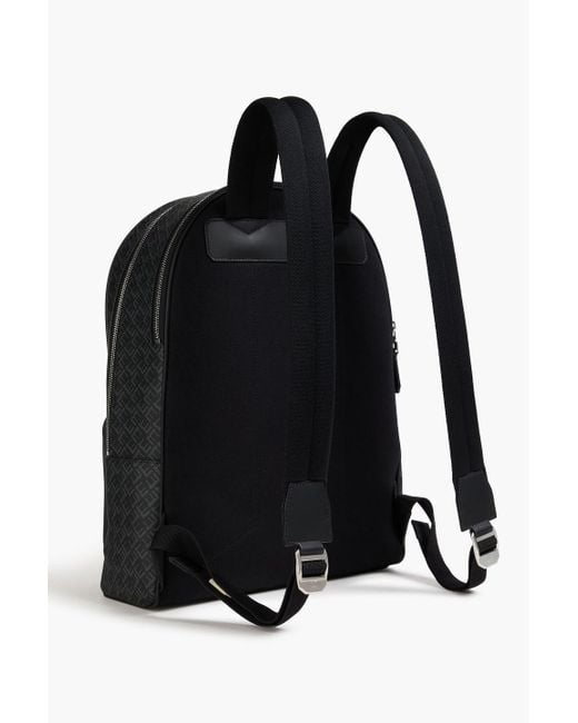 Dunhill Black Logo-Print Textured Backpack for men
