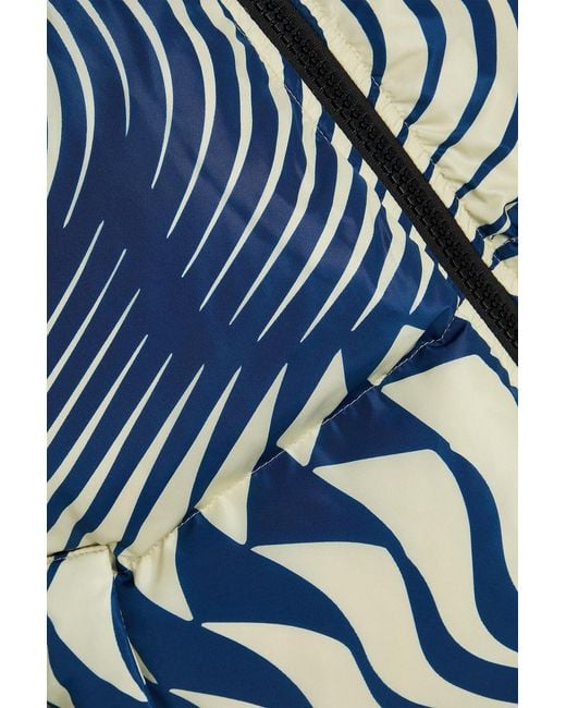 Dries Van Noten Blue Quilted Printed Shell Jacket for men