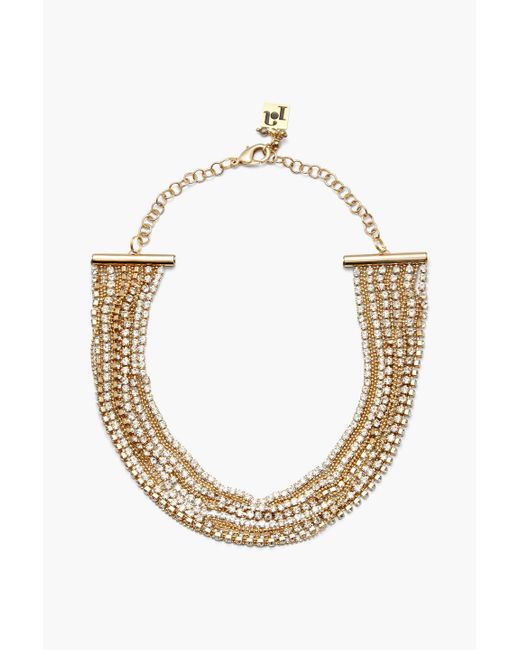 Rosantica Metallic Gold-tone Crystal Necklace
