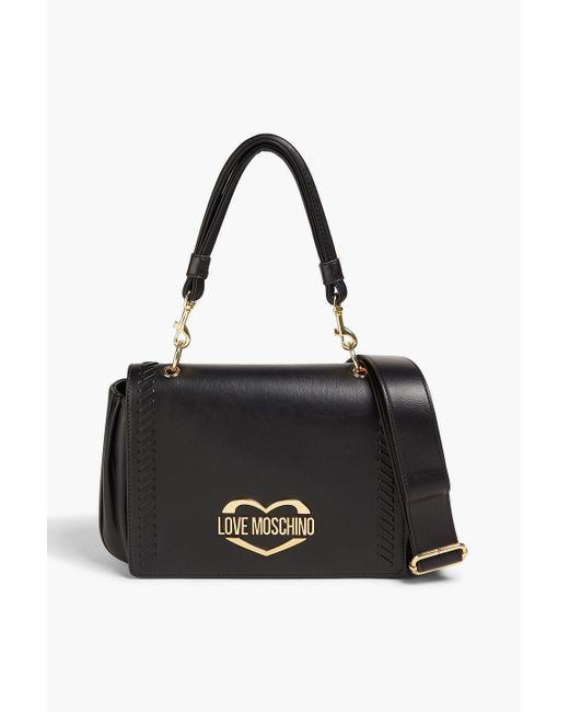 Love Moschino Black Faux Leather Shoulder Bag