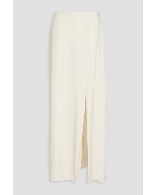 Rag & Bone White Ilana Silk-blend Twill Maxi Skirt