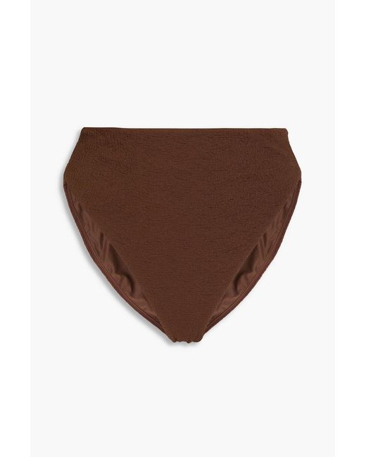Mara Hoffman Brown Imina bikini-höschen aus stretch-matelassé