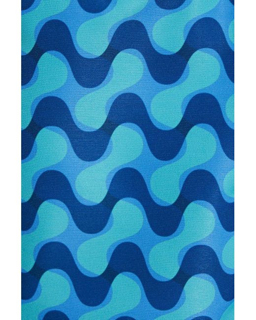 Frescobol Carioca Mittellange badeshorts mit print in Blue für Herren