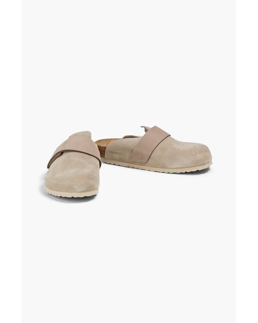 Birkenstock Gray Loma Suede Clogs for men