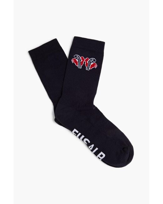 Fusalp Socken aus einer baumwollmischung mit intarsienmuster in Black für Herren