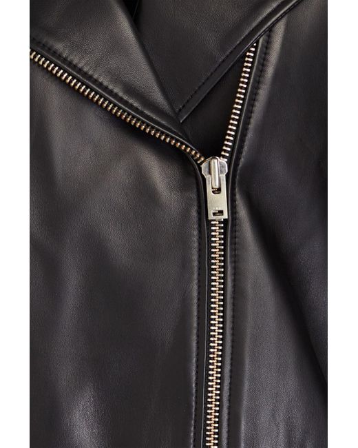 IRO Black Swata Leather Biker Jacket