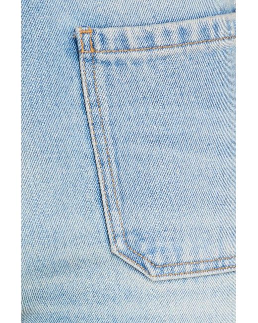 Victoria Beckham Blue High-Rise Flared Jeans