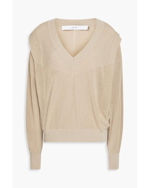 IRO Natural Waffle-knit Cotton Sweater