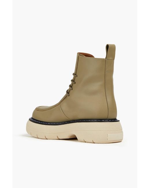 Atp Atelier Natural Lomello Leather Platform Combat Boots