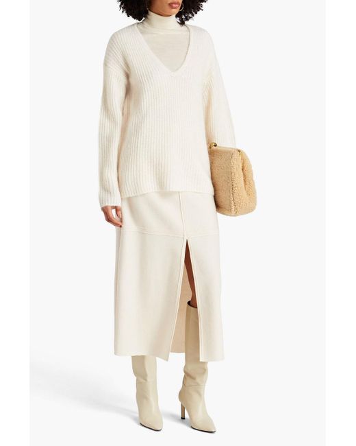 By Malene Birger White Dipoma Brushed Knitted Sweater