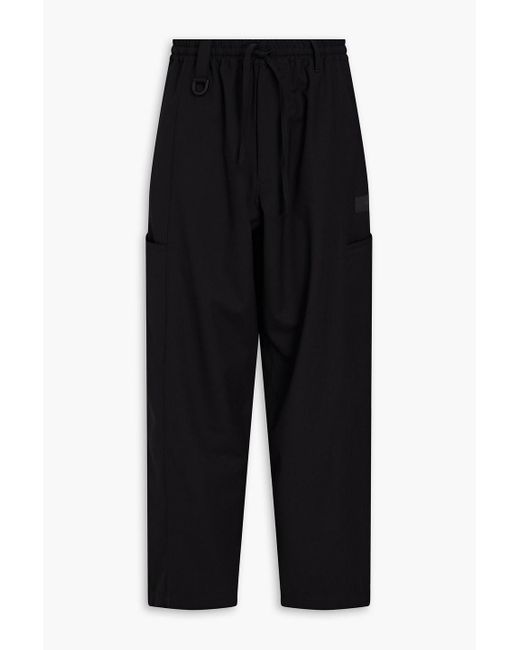 Y-3 Black Wool-blend Twill Cargo Pants for men