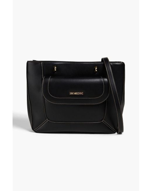 Love Moschino Black Faux Leather Tote